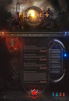 Planet Diablo Game Website Template